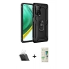 MARSİLYAN™- Mi 10T Pro Kılıf Ahenk Klasik Koleksiyonu - Siyah 20D Premium Cam Ekran Koruyucu + Kamera Lens Koruma Cam - SF