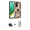MARSİLYAN™- Mi 10T Pro Kılıf Ahenk Klasik Koleksiyonu - Siyah 20D Premium Cam Ekran Koruyucu + Kamera Lens Koruma Cam - SF