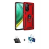 MARSİLYAN™- Mi 10T Pro Kılıf Ahenk Klasik Koleksiyonu - Siyah 3D Antistatik Cam Ekran Koruyucu + Kamera Lens Koruma Cam - SF