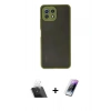 MARSİLYAN™- Mİ 11 Lite Kılıf Ahenk Çizgi Serisi - Şeffaf Pasifik Cam Ekran Koruyucu + Kamera Lens Koruma Cam - SF