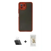 MARSİLYAN™- Mİ 11 Lite Kılıf Ahenk Çizgi Serisi - Siyah Mat Seramik Nano Ekran Koruyucu + Kamera Lens Koruma Cam - SF