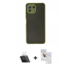 MARSİLYAN™- Mİ 11 Lite Kılıf Ahenk Çizgi Serisi - Siyah Seramik Nano Ekran Koruyucu + Kamera Lens Koruma Cam - SF