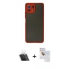 MARSİLYAN™- Mİ 11 Lite Kılıf Ahenk Çizgi Serisi - Siyah Seramik Nano Ekran Koruyucu + Kamera Lens Koruma Cam - SF