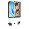 MARSİLYAN™- Mİ 11 Lite Kılıf Ahenk Klasik Koleksiyonu - Şeffaf Pasifik Cam Ekran Koruyucu + Kamera Lens Koruma Cam - SF