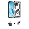MARSİLYAN™- Mİ 11 Lite Kılıf Ahenk Klasik Koleksiyonu - Şeffaf Pasifik Cam Ekran Koruyucu + Kamera Lens Koruma Cam - SF