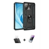 MARSİLYAN™- Mİ 11 Lite Kılıf Ahenk Klasik Koleksiyonu - Şeffaf Pasifik Cam Ekran Koruyucu + Kamera Lens Koruma Cam - SF