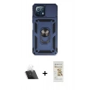 MARSİLYAN™- Mİ 11 Lite Kılıf Ahenk Klasik - Siyah Mat Seramik Nano Ekran Koruyucu + Kamera Lens Koruma Cam - SF