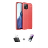 MARSİLYAN™- Mİ 11 Lite Kılıf Doruk Klasik Özel Seri - Şeffaf Pasifik Cam Ekran Koruyucu + Kamera Lens Koruma Cam - SF