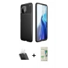 MARSİLYAN™- Mİ 11 Lite Kılıf Eksen Form Prime - Siyah 20D Premium Cam Ekran Koruyucu + Kamera Lens Koruma Cam - SF