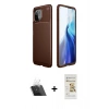 MARSİLYAN™- Mİ 11 Lite Kılıf Eksen Form Prime - Siyah Mat Seramik Nano Ekran Koruyucu + Kamera Lens Koruma Cam - SF
