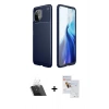 MARSİLYAN™- Mİ 11 Lite Kılıf Eksen Form Prime - Siyah Seramik Nano Ekran Koruyucu + Kamera Lens Koruma Cam - SF