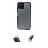 MARSİLYAN™- Mİ 11 Lite Kılıf Nova Asil Özel Seri - Şeffaf Pasifik Cam Ekran Koruyucu + Kamera Lens Koruma Cam - SF