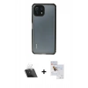 MARSİLYAN™- Mİ 11 Lite Kılıf Nova Asil Özel Seri - Siyah Seramik Nano Ekran Koruyucu + Kamera Lens Koruma Cam - SF