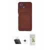 MARSİLYAN™- Mİ 11 Lite Kılıf Vadi Çizgi Prime - Siyah Mat Seramik Nano Ekran Koruyucu + Kamera Lens Koruma Cam - SF