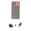 MARSİLYAN™- Mİ 11 Lite Kılıf Vadi Çizgi - Şeffaf Pasifik Cam Ekran Koruyucu + Kamera Lens Koruma Cam - SF
