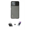 MARSİLYAN™- Mİ 11 Lite Kılıf Vadi Çizgi - Şeffaf Pasifik Cam Ekran Koruyucu + Kamera Lens Koruma Cam - SF
