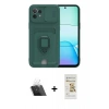 MARSİLYAN™- Mİ 11 Lite Kılıf Vadi Form Prime - Siyah Mat Seramik Nano Ekran Koruyucu + Kamera Lens Koruma Cam - SF