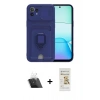 MARSİLYAN™- Mİ 11 Lite Kılıf Vadi Form Prime - Siyah Mat Seramik Nano Ekran Koruyucu + Kamera Lens Koruma Cam - SF