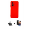 MARSİLYAN™- Mi 11T Pro Kılıf Ahenk Serisi - Siyah 3D Antistatik Mat Seramik Nano Ekran Koruyucu + Kamera Lens Koruma Cam - SF