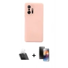MARSİLYAN™- Mi 11T Pro Kılıf Ahenk Serisi - Siyah 3D Antistatik Mat Seramik Nano Ekran Koruyucu + Kamera Lens Koruma Cam - SF