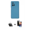 MARSİLYAN™- Mi 11T Pro Kılıf Ahenk Serisi - Siyah 3D Antistatik Mat Seramik Nano Ekran Koruyucu + Kamera Lens Koruma Cam - SF