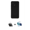 MARSİLYAN™- Mi 13 Kılıf Ahenk Serisi - Siyah 3D Antistatik Cam Ekran Koruyucu + Kamera Lens Koruma Cam - SF