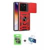 MARSİLYAN™- Mi 14T Pro Kılıf Ahenk Klasik - Siyah 3D Antistatik Seramik Nano Ekran Koruyucu + Raze Metal Kamera Lens - GS