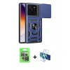 MARSİLYAN™- Mi 14T Pro Kılıf Ahenk Klasik - Siyah 3D Antistatik Seramik Nano Ekran Koruyucu + Raze Metal Kamera Lens - GS