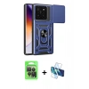 MARSİLYAN™- Mi 14T Pro Kılıf Ahenk Klasik - Siyah 3D Antistatik Seramik Nano Ekran Koruyucu + Raze Metal Kamera Lens - SH