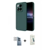 MARSİLYAN™- Mi 14T Pro Kılıf Ahenk Serisi - Şeffaf Pasifik Cam Ekran Koruyucu + PVD Metal Kamera Lens - SH