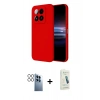 MARSİLYAN™- Mi 14T Pro Kılıf Ahenk Serisi - Şeffaf Pasifik Cam Ekran Koruyucu + PVD Metal Kamera Lens - SH