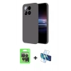 MARSİLYAN™- Mi 14T Pro Kılıf Ahenk Serisi - Siyah 3D Antistatik Seramik Nano Ekran Koruyucu + Raze Metal Kamera Lens - SH