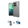MARSİLYAN™- Mi 14T Pro Kılıf Eksen Form Prime - Siyah 3D Antistatik Seramik Nano Ekran Koruyucu + PVD Metal Kamera Lens - SH