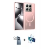 MARSİLYAN™- Mi 14T Pro Kılıf Siluet Minimal Prime - Siyah 3D Antistatik Cam Ekran Koruyucu + PVD Metal Kamera Lens - GS