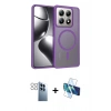 MARSİLYAN™- Mi 14T Pro Kılıf Siluet Minimal Prime - Siyah 3D Antistatik Cam Ekran Koruyucu + PVD Metal Kamera Lens - GS