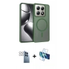 MARSİLYAN™- Mi 14T Pro Kılıf Siluet Minimal Prime - Siyah 3D Antistatik Cam Ekran Koruyucu + PVD Metal Kamera Lens - GS