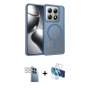 MARSİLYAN™- Mi 14T Pro Kılıf Siluet Minimal Prime - Siyah 3D Antistatik Cam Ekran Koruyucu + PVD Metal Kamera Lens - GS