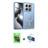 MARSİLYAN™- Mi 14T Pro Kılıf Siluet Minimal Prime - Siyah 3D Antistatik Seramik Nano Ekran Koruyucu + Raze Metal Kamera Lens - SH