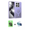 MARSİLYAN™- Mi 14T Pro Kılıf Siluet Minimal Prime - Siyah 3D Antistatik Seramik Nano Ekran Koruyucu + Raze Metal Kamera Lens - SH