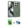 MARSİLYAN™- Mi 14T Pro Kılıf Siluet Minimal Prime - Siyah 3D Antistatik Seramik Nano Ekran Koruyucu + Raze Metal Kamera Lens - SH