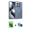 MARSİLYAN™- Mi 14T Pro Kılıf Siluet Minimal Prime - Siyah 3D Antistatik Seramik Nano Ekran Koruyucu + Raze Metal Kamera Lens - SH