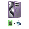 MARSİLYAN™- Mi 14T Pro Kılıf Siluet Minimal Prime - Siyah 3D Antistatik Seramik Nano Ekran Koruyucu + Raze Metal Kamera Lens - SH