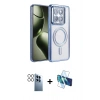 MARSİLYAN™- Mi 14T Pro Kılıf Zirve Doku Prime - Siyah 3D Antistatik Seramik Nano Ekran Koruyucu + PVD Metal Kamera Lens - SH