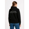 MARSiLYAN- Nihilist Penguen Özel Tasarım Oversize Kapüşonlu Sweatshirt - Siyah