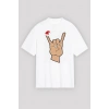 MARSiLYAN- Noel Başlıklı Serçe Parmak T-shirt - Beyaz
