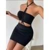 MARSİLYAN™- Önden Büzgülü Mini Elbise