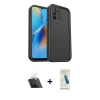 MARSİLYAN™- Oppo A16 Kılıf Yankı Yansıma Özel Seri - Şeffaf Pasifik Cam Ekran Koruyucu + Kamera Lens Koruma Cam - SF