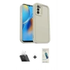 MARSİLYAN™- Oppo A16 Kılıf Yankı Yansıma Özel Seri - Şeffaf Pasifik Cam Ekran Koruyucu + Kamera Lens Koruma Cam - SF