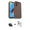 MARSİLYAN™- Oppo A16 Kılıf Yankı Yansıma Özel Seri - Siyah Seramik Nano Ekran Koruyucu + Kamera Lens Koruma Cam - SF