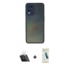 MARSİLYAN™- Oppo A54 4G Kılıf Ahenk Çizgi Serisi - Şeffaf Pasifik Cam Ekran Koruyucu + Kamera Lens Koruma Cam - SF